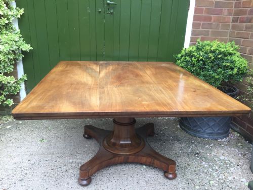 fig 1. Early C19th George IV period faded mahogany rectangular breakfast or centre table of unusual proportions and design.