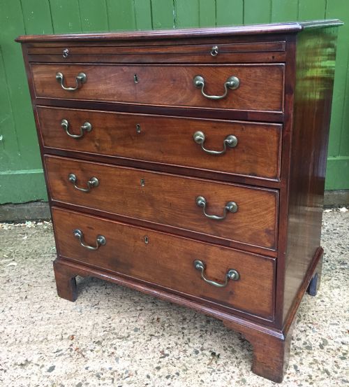 fig 2. Late C18th George III period mahogany 'bachelor's' chest of drawers .