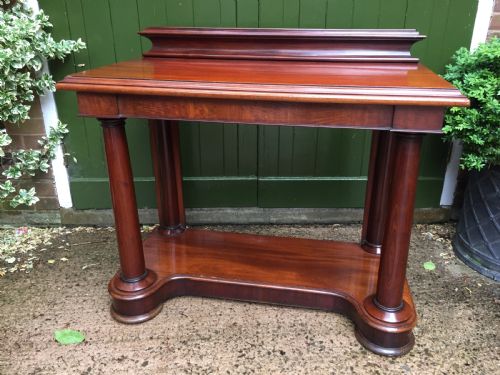EARLY C19TH WILLIAM IV PERIOD MAHOGANY CONSOLE OR HALL TABLE OF CLASSICAL EMPIRICAL ARCHITECTURAL INSPIRATION - ADDITIONAL PHOTO 3