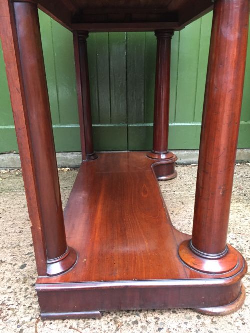 EARLY C19TH WILLIAM IV PERIOD MAHOGANY CONSOLE OR HALL TABLE OF CLASSICAL EMPIRICAL ARCHITECTURAL INSPIRATION - ADDITIONAL PHOTO 13