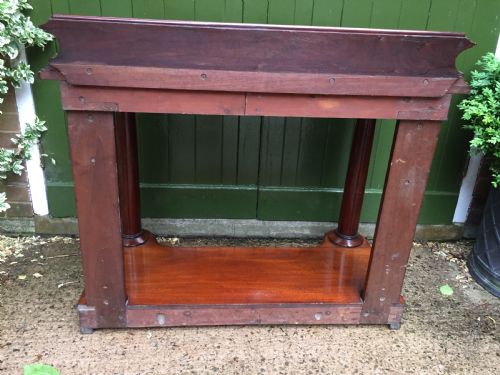 EARLY C19TH WILLIAM IV PERIOD MAHOGANY CONSOLE OR HALL TABLE OF CLASSICAL EMPIRICAL ARCHITECTURAL INSPIRATION - ADDITIONAL PHOTO 14