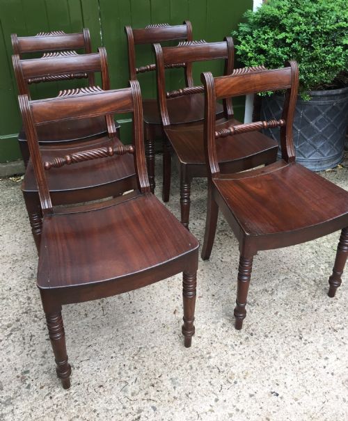 SET OF 6 EARLY C19TH REGENCY PERIOD MAHOGANY DINING CHAIRS - ADDITIONAL PHOTO 1