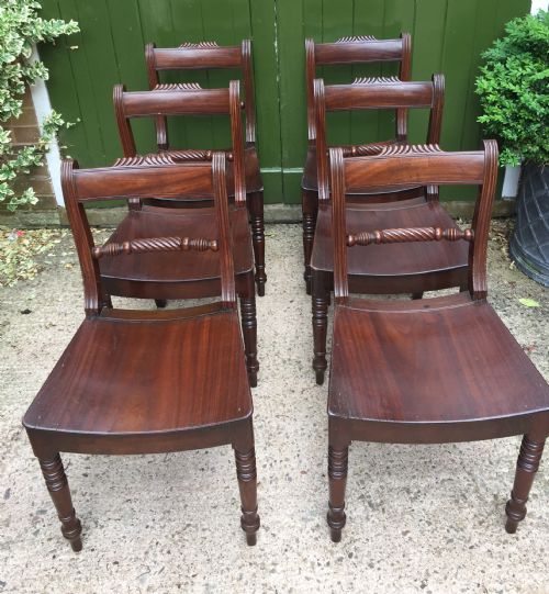 SET OF 6 EARLY C19TH REGENCY PERIOD MAHOGANY DINING CHAIRS - ADDITIONAL PHOTO 3