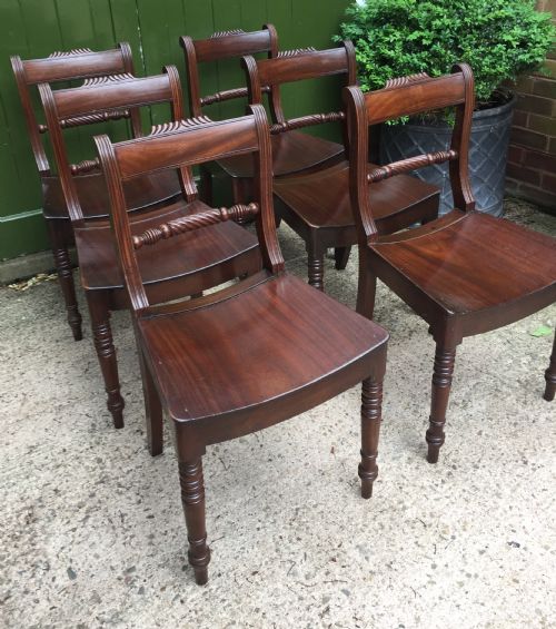 SET OF 6 EARLY C19TH REGENCY PERIOD MAHOGANY DINING CHAIRS - ADDITIONAL PHOTO 4