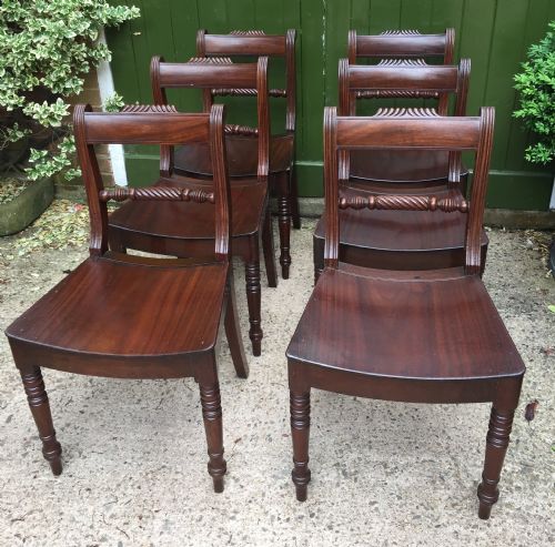 SET OF 6 EARLY C19TH REGENCY PERIOD MAHOGANY DINING CHAIRS - ADDITIONAL PHOTO 6