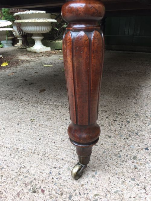 fig 2. Early C19th Regency period mahogany extending dining table with 3 original additional leaves .