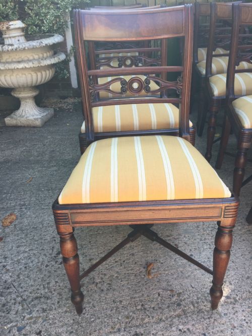 fig 2. Fine set of 10 early C19th Scottish Regency period mahogany dining chairs.