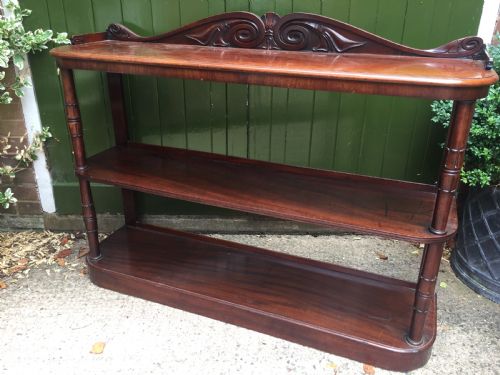 EARLY C19TH GEORGE IV PERIOD MAHOGANY 3TIER BUFFET OR SERVING DISPLAY STAND - ADDITIONAL PHOTO 1