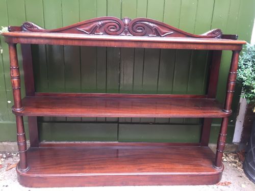 EARLY C19TH GEORGE IV PERIOD MAHOGANY 3TIER BUFFET OR SERVING DISPLAY STAND - ADDITIONAL PHOTO 14