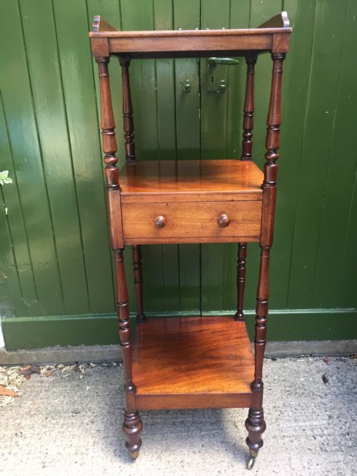 fig 1. Early C19th George IV period mahogany etagere.