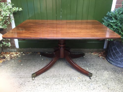 fig 1. Early C19th Regency period mahogany rectangular breakfast or dining table.
