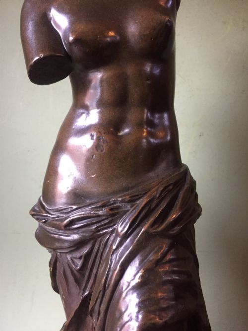 LATE C19TH FRENCH OR ITALIAN 'GRAND TOUR' SOUVENIR BRONZE REDUCTION OF THE 'VENUS DI MILO' - ADDITIONAL PHOTO 7
