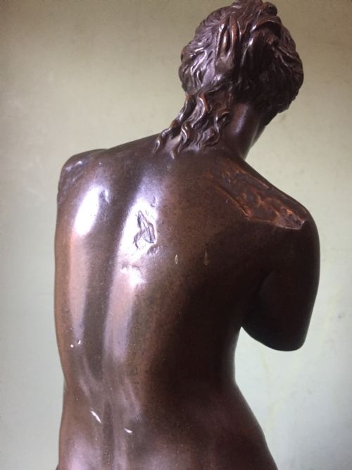 LATE C19TH FRENCH OR ITALIAN 'GRAND TOUR' SOUVENIR BRONZE REDUCTION OF THE 'VENUS DI MILO' - ADDITIONAL PHOTO 12