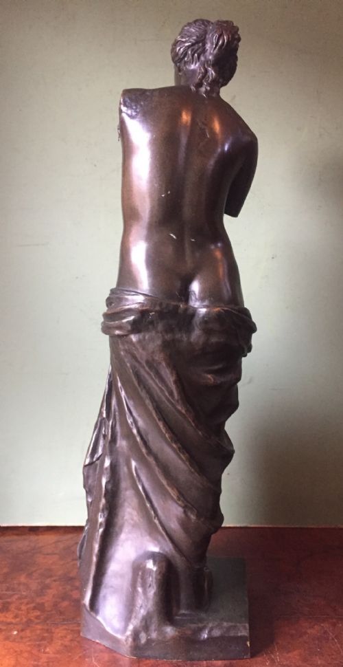 LATE C19TH FRENCH OR ITALIAN 'GRAND TOUR' SOUVENIR BRONZE REDUCTION OF THE 'VENUS DI MILO' - ADDITIONAL PHOTO 2