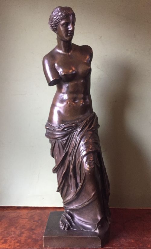 LATE C19TH FRENCH OR ITALIAN 'GRAND TOUR' SOUVENIR BRONZE REDUCTION OF THE 'VENUS DI MILO' - ADDITIONAL PHOTO 10