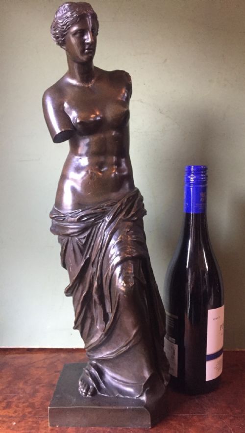 LATE C19TH FRENCH OR ITALIAN 'GRAND TOUR' SOUVENIR BRONZE REDUCTION OF THE 'VENUS DI MILO' - ADDITIONAL PHOTO 5