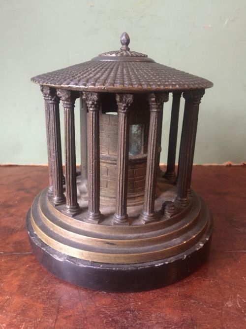 C19th Italian Bronze 'Grand Tour' Souvenir Architectural Reduction Model of "The Temple of Hercules Victor" .