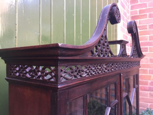 LATE C19TH CHIPPENDALE REVIVAL MAHOGANY ASTRAGAL GLAZED CABINETONSTAND - ADDITIONAL PHOTO 8