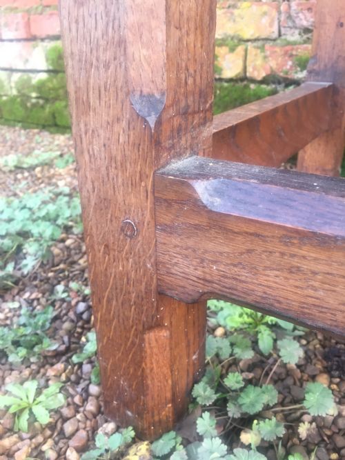 LATE C19TH EARLY C20TH OAK SERVING OR HALL TABLE OF REFORMED GOTHIC STYLE IN THE MANNER OF AWN PUGIN - ADDITIONAL PHOTO 7