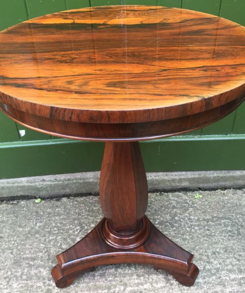 fig 1. Early C19th George IV period rosewood circular pedestal table of outstanding quality.
