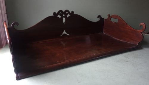 fig 1. Finely-made and signed Madeiran mid C19th book-carrier in an exotic timber , possibly Andaman padauk.