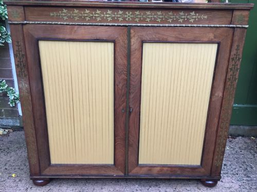 FINE QUALITY EARLY C19TH REGENCY PERIOD BRASSINLAID ROSEWOOD CHIFFONIER - ADDITIONAL PHOTO 6