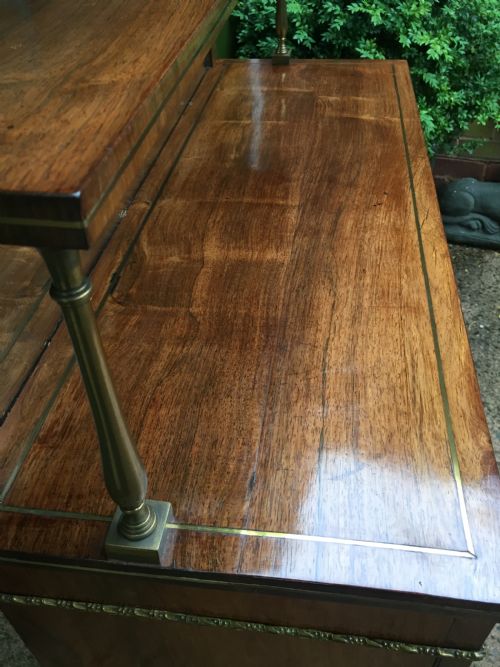 FINE QUALITY EARLY C19TH REGENCY PERIOD BRASSINLAID ROSEWOOD CHIFFONIER - ADDITIONAL PHOTO 11