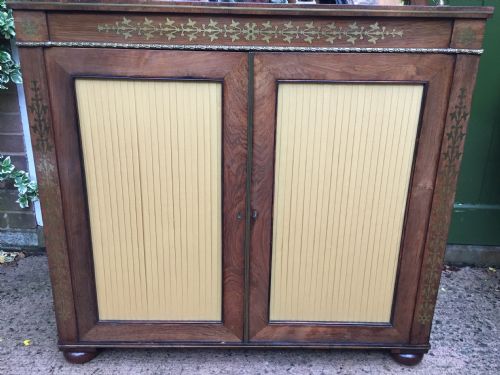 FINE QUALITY EARLY C19TH REGENCY PERIOD BRASSINLAID ROSEWOOD CHIFFONIER - ADDITIONAL PHOTO 17
