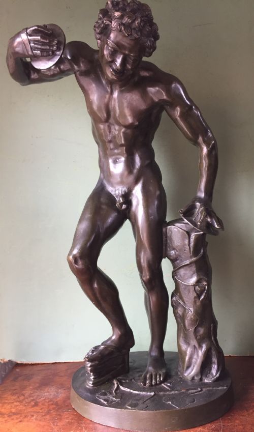 fig 2. C19th 'Grand Tour' souvenir bronze statue, after the antique,