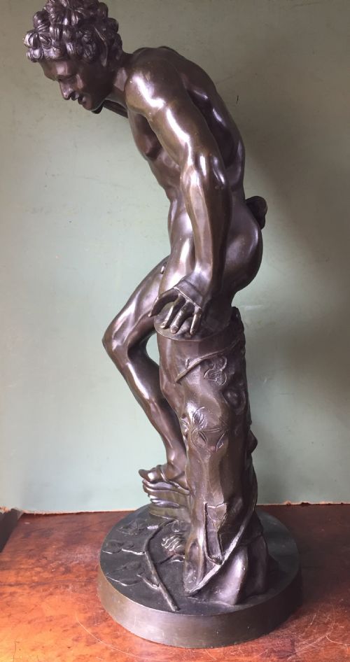 fig 3. C19th 'Grand Tour' souvenir bronze statue, after the antique,