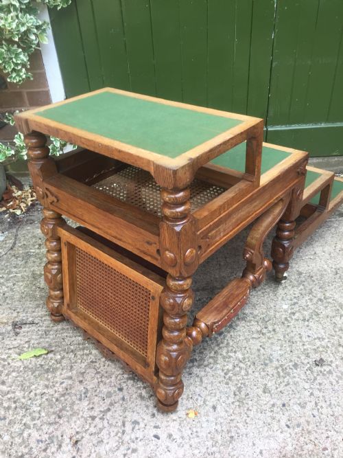 EARLY C19TH 'METAMORPHIC' OAK LIBRARY ARMCHAIR STEPS IN THE MANNER OF RICHARD HICKS BRIDGENS - ADDITIONAL PHOTO 24