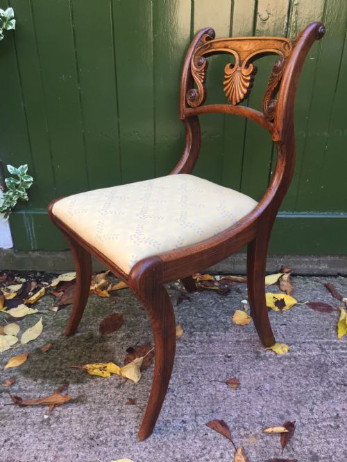 SET OF 4 EARLY C19TH REGENCY PERIOD 'GREEK REVIVAL ' DINING OR SIDE CHAIRS IN ORIGINAL SIMULATEDFAUX ROSEWOOD FINISH - ADDITIONAL PHOTO 8