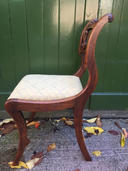 SET OF 4 EARLY C19TH REGENCY PERIOD 'GREEK REVIVAL ' DINING OR SIDE CHAIRS IN ORIGINAL SIMULATEDFAUX ROSEWOOD FINISH - ADDITIONAL PHOTO 9