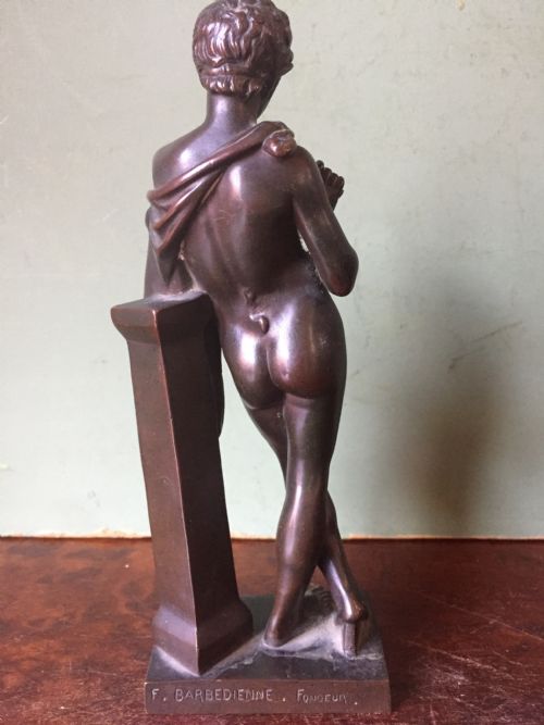 fig 4. Fine pair of C19th 'Grand Tour' souvenir bronze reductions , after the antique , of the Capitoline fauns by Barbedienne.
