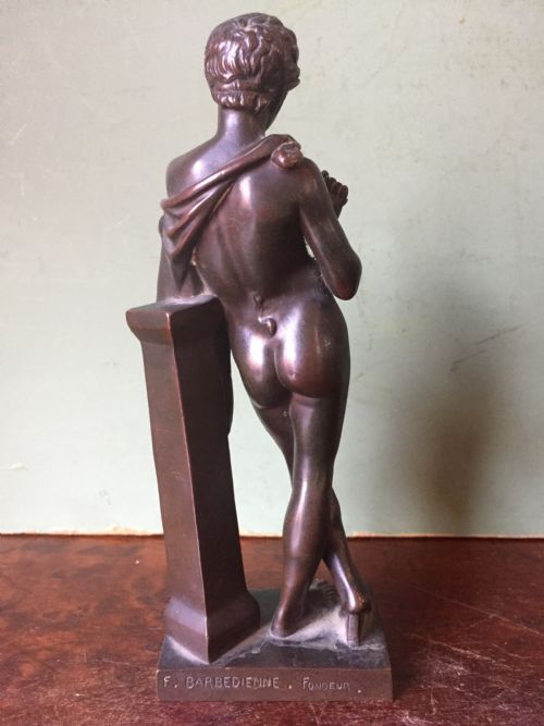 fig 5. Fine pair of C19th 'Grand Tour' souvenir bronze reductions , after the antique , of the Capitoline fauns by Barbedienne.