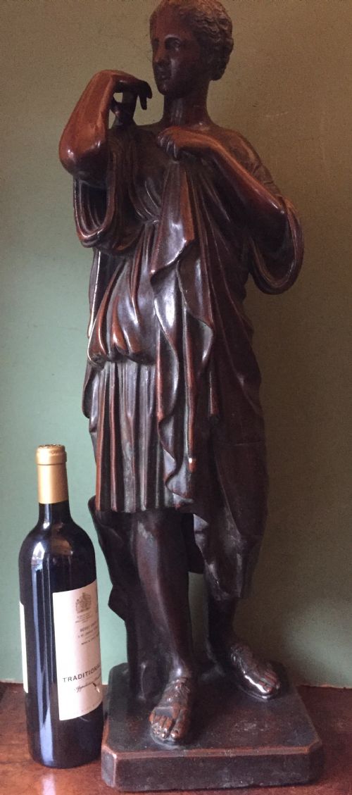 fig 3. Interesting and decorative classical C19th bronzed ‘electrotype’ copper-clad study ,after the antique , of Diane de Gabies.