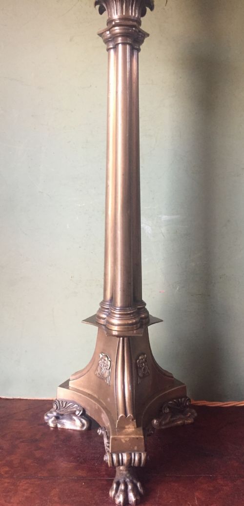 fig 1. Early C19th George IV period bronze 'cluster-column' form lamp of classical inspiration.
