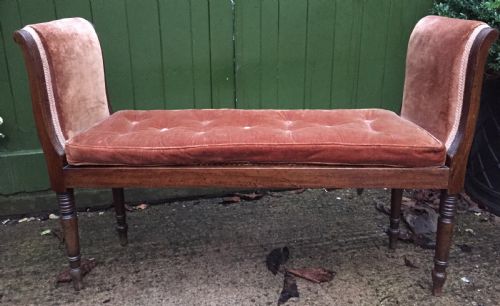 An Elegant Early C19th Regency Mahogany-framed Window-seat of Unusual Form.