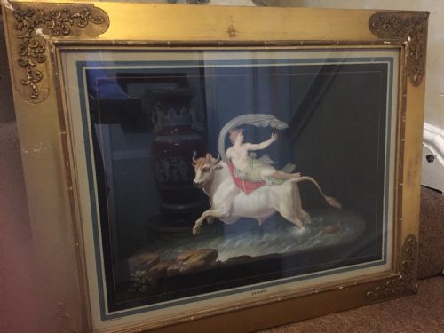 fig 3. Pair of early C19th Italian gouache paintings in gilt frames after Guilio Romano attributed to Michelangelo Maestri .