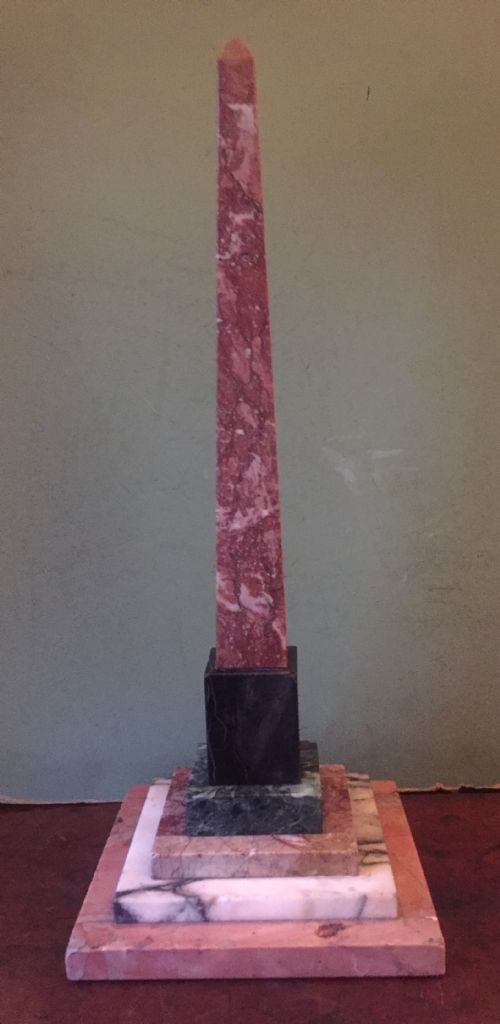 fig 1. C19th Italian specimen marble obelisk.