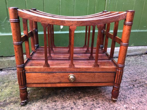 Early C19th Regency Period Mahogany Canterbury in the Manner of Gillows of Lancaster and London.
