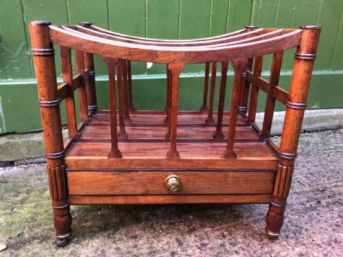 fig 1. Early C19th Regency period mahogany Canterbury in the manner of Gillows of Lancaster and London.