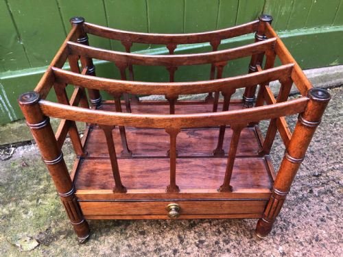 fig 2. Early C19th Regency period mahogany Canterbury in the manner of Gillows of Lancaster and London.