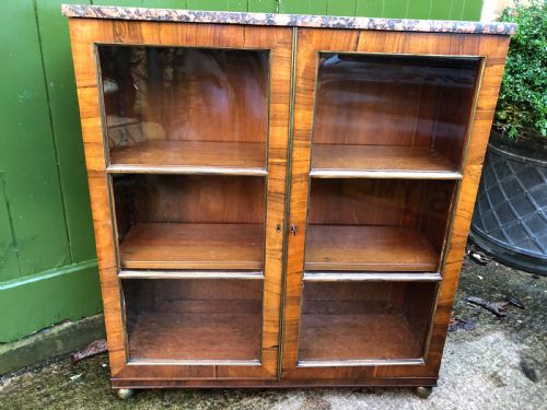 Early C19th Regency Period Rosewood and Mahogany Glazed ‘Dwarf ‘ Bookcase Cabinet.