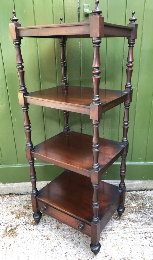 Early C19th George IV Period 4-Tier Mahogany Etagere .