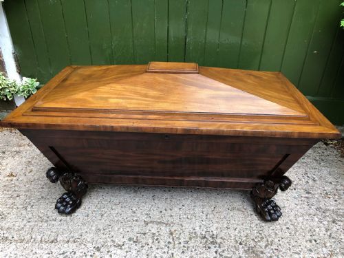 fig 2. Early C19th Regency period mahogany sarcophagus wine cooler by Wilkinson, London.
