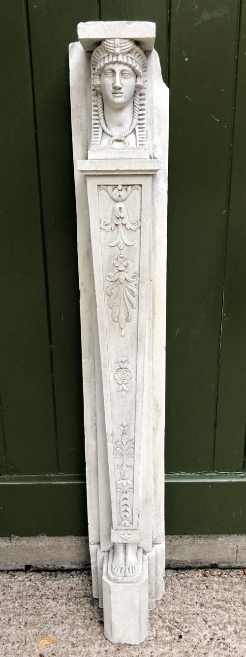C19th Plaster Cast Study of a ‘Retour D’egypte’ Style Marble Fire-surround Element.