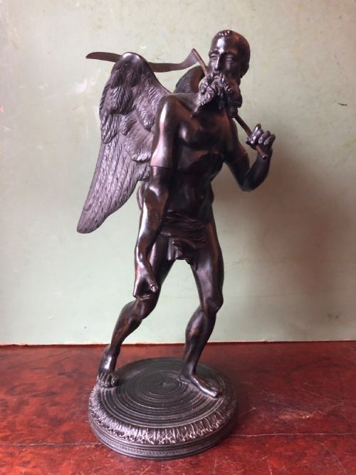 Early C19th Italian Bronze Sculpture of the Greek God Cronos , Known to the Romans as Saturn .