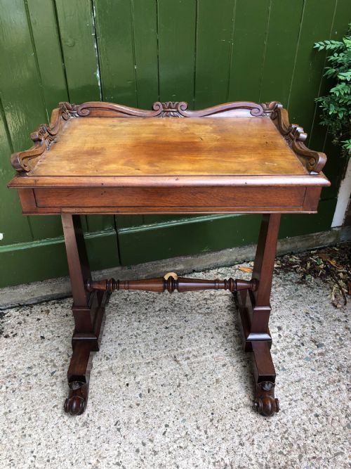 fig 1. Early C19th George IV period mahogany writing or drawing table of Gillows design 