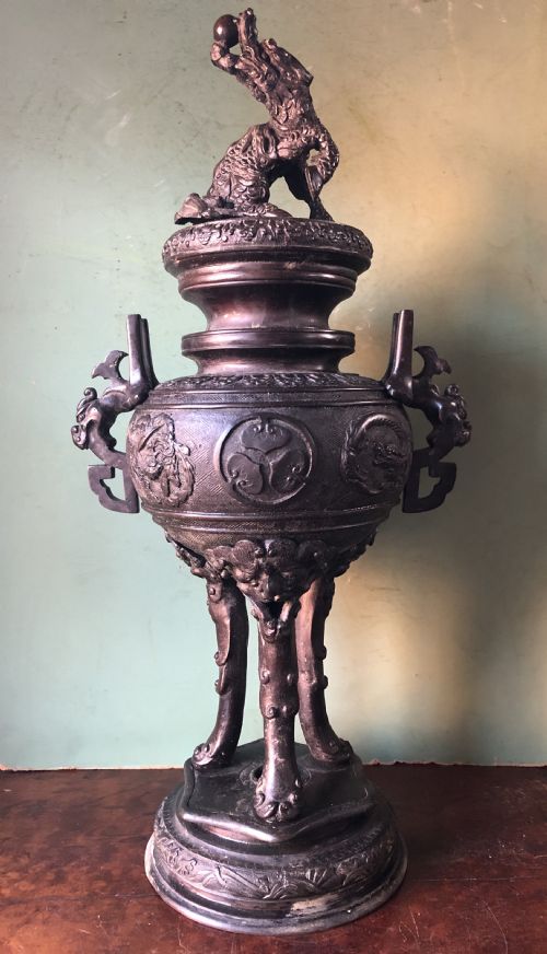 Late C19th Japanese Meiji Period (1868-1912)  Bronze ‘Koro’ or Incense-burner.
